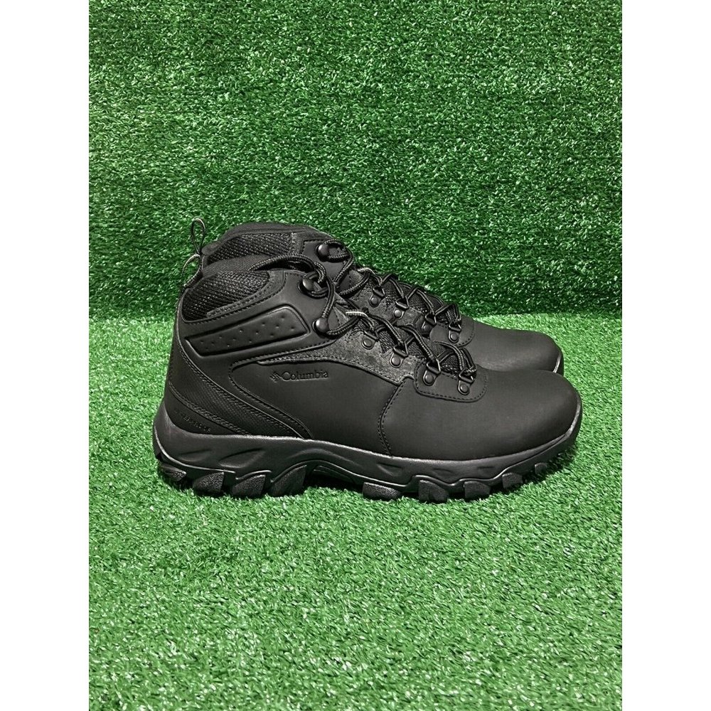 Columbia Mens Newton Ridge Plus II Waterproof Hiking Boots Classic Leather Black - Picture 4 of 9